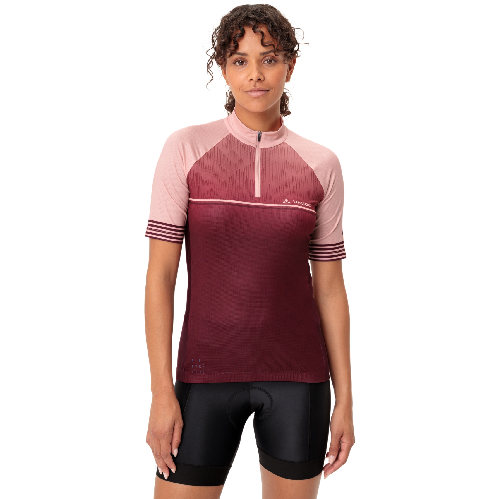 Vaude Maillot Manches Courtes Femme Posta Half Zip Ii Soft Rose