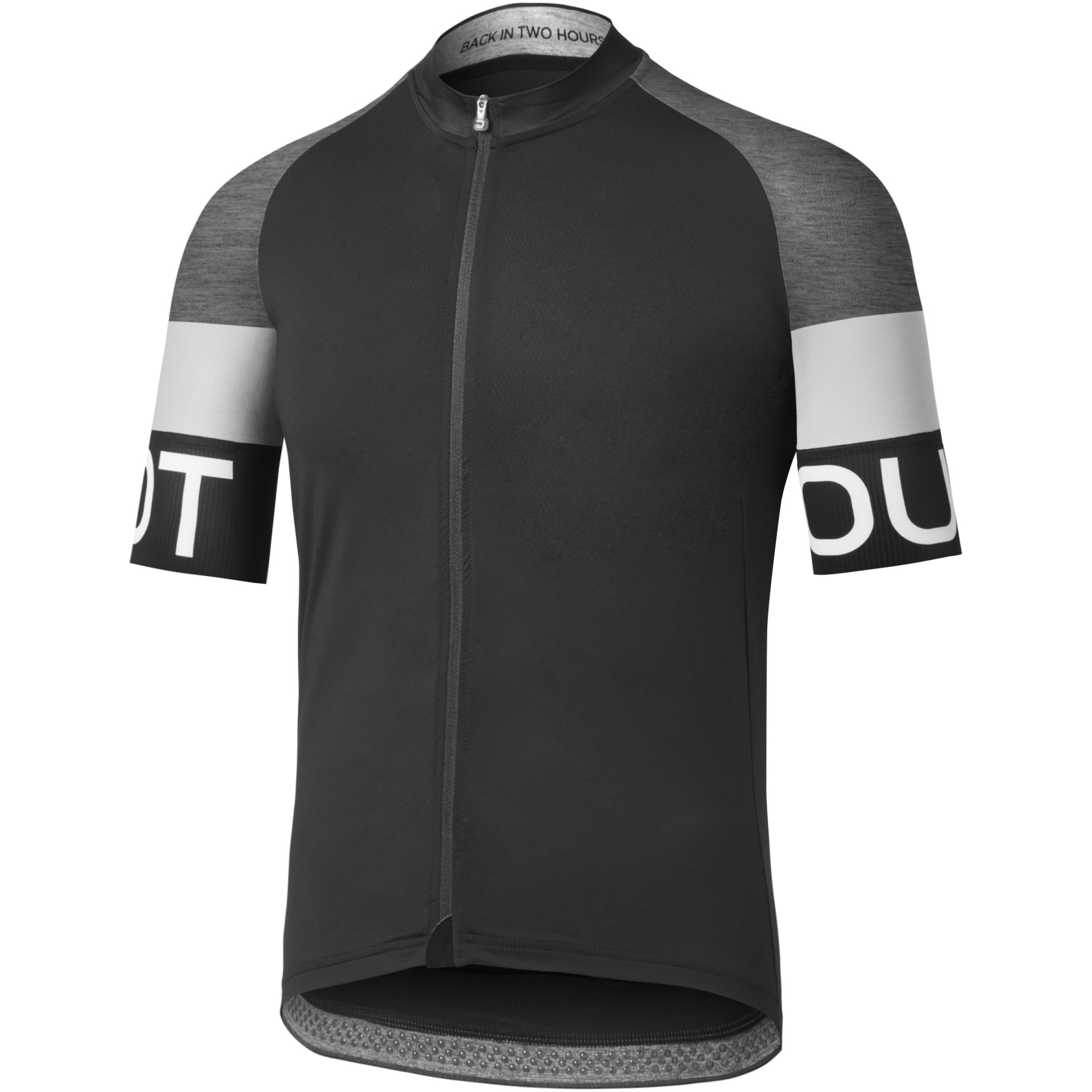 Dotout Pure Fietsshirt Heren Zwart Melange Dark Grey Wit Bike