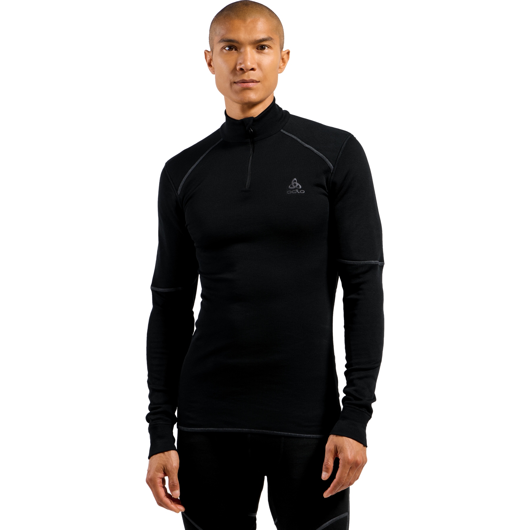 Odlo Active X Warm Half Zip Turtleneck Long Sleeve Base Layer Men Black