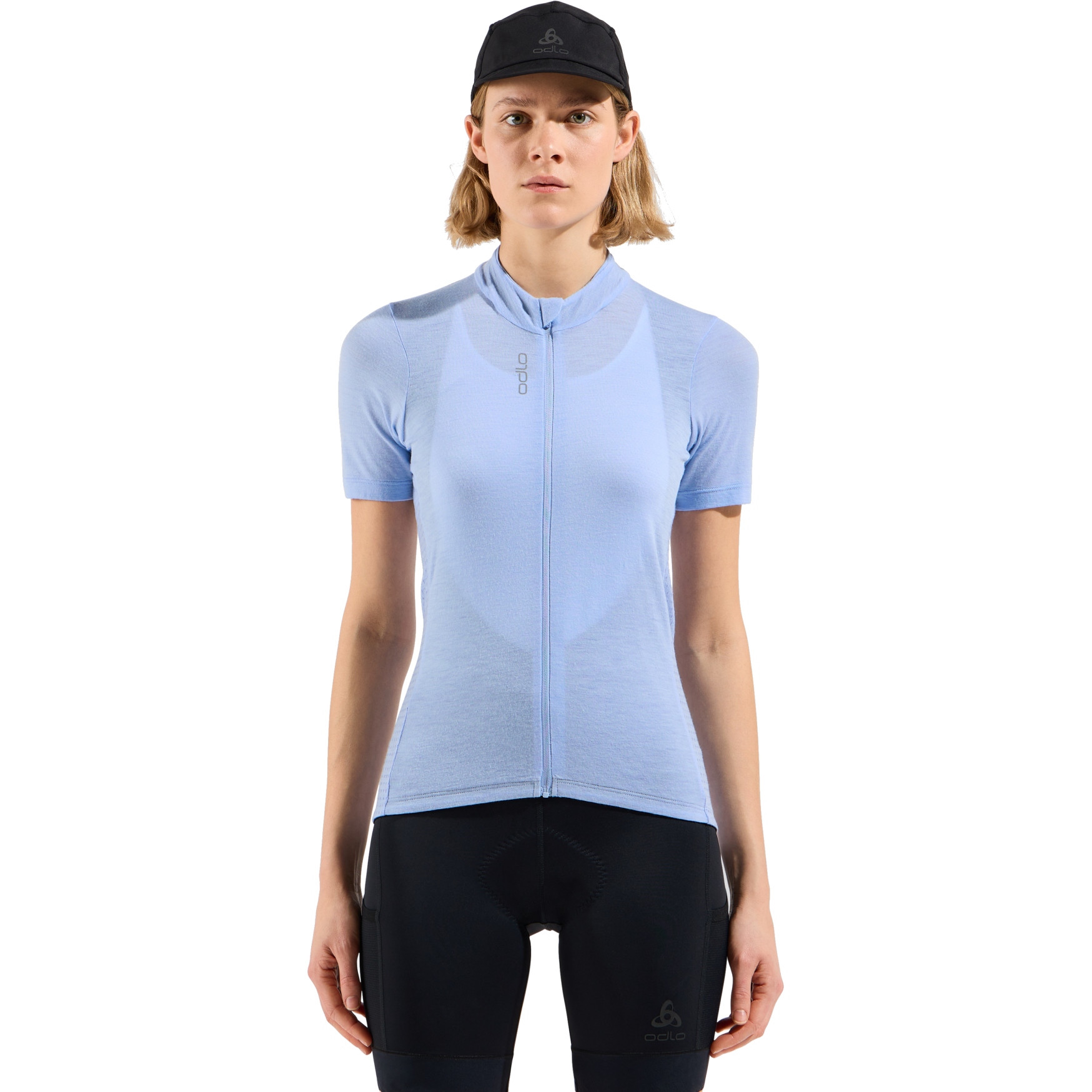 Odlo Zeroweight Performance Wool 125 Fietsshirt Dames Blue Heron Melange