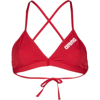 Arena Performance Solid Team Bikini Top Dames Rood Wit Bike