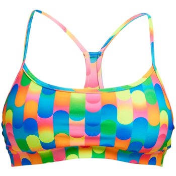 Funkita Swim Crop Eco Bikini Top Damen Blocked Dotty Bike