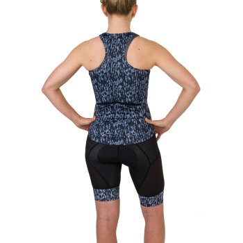 Agu Essential Melange Rmelloses Indoor Trikot Damen Deep Blue Bike