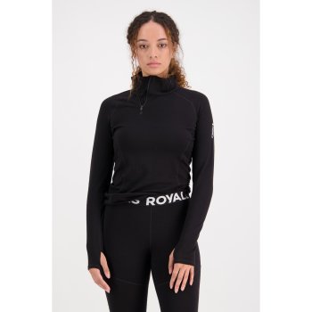 Mons Royale Olympus Half Zip Longsleeve Women Black BIKE24