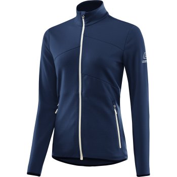 L Ffler Merino Fleece Midjacket Women Dark Blue Bike