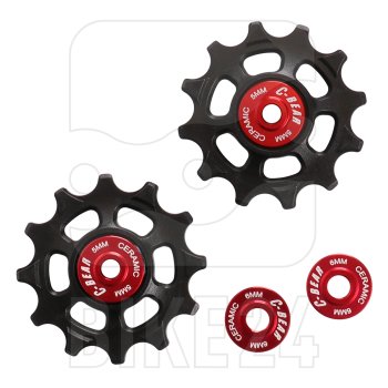 C Bear Ceramic Bearings Delrin Pulley Wheels For Sram Speed Bike