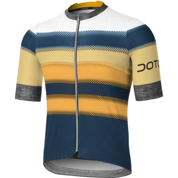 Dotout Flex Fietsshirt Heren Blauw Geel Bike