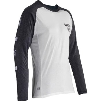 Leatt Mtb Gravity Shirt Met Lange Mouwen Heren Wit Bike