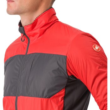 Castelli Unlimited Puffy Jacke Herren Pompeian Red Dark Grey Bike