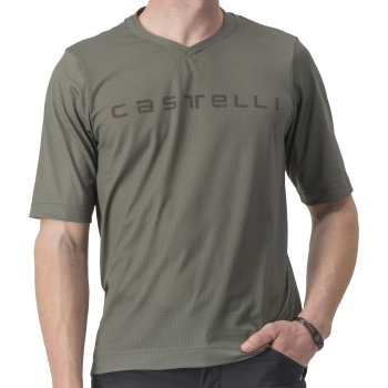 Castelli Trail Tech Tee Men Forest Grey Bike