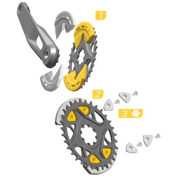 SRAM Bashguard Kit Voor X0 Eagle Crankset T Type Single Impact D1