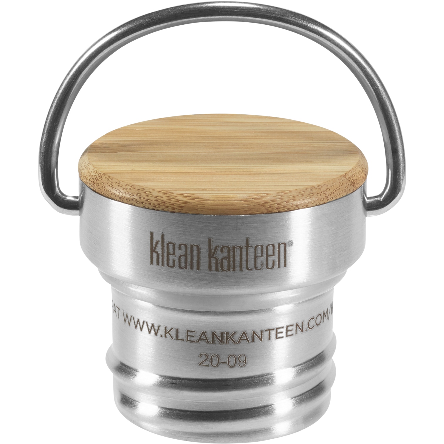 Bild von Klean Kanteen Bambus Edelstahl Verschluss für Classic Trinkflaschen - brushed stainless