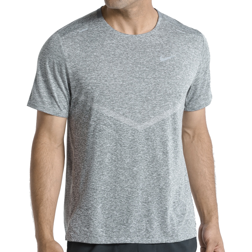 Picture of Nike Dri-FIT Rise 365 Short-Sleeve Running Shirt Men - smoke grey/heather/reflective silver CZ9184-084