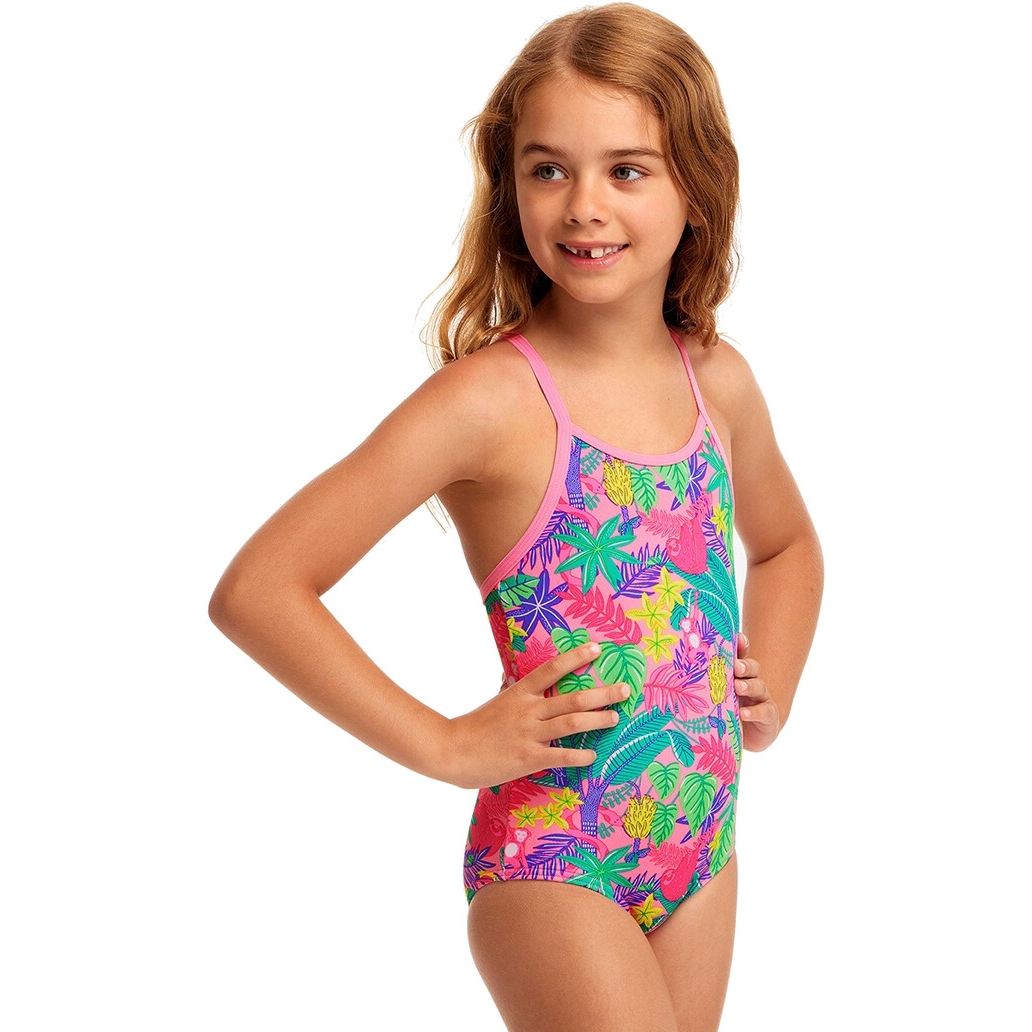 Цельный купальник для девочек с принтом Funkita - Размер 86 | US 1T - jungle party