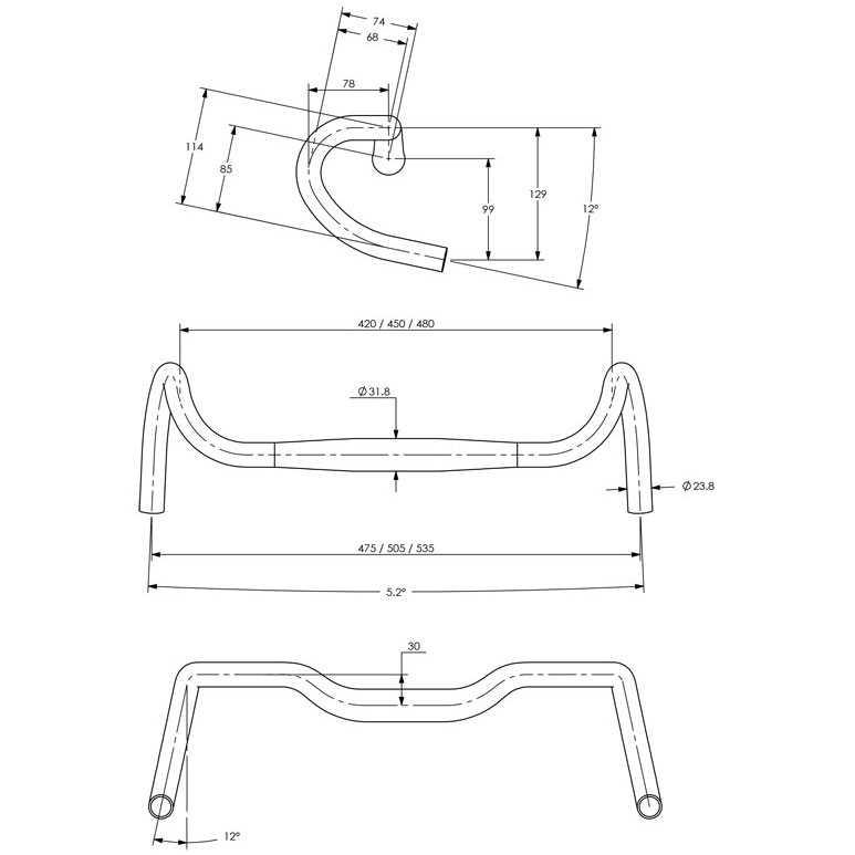 Surly Truck Stop Allroad Handlebar - black