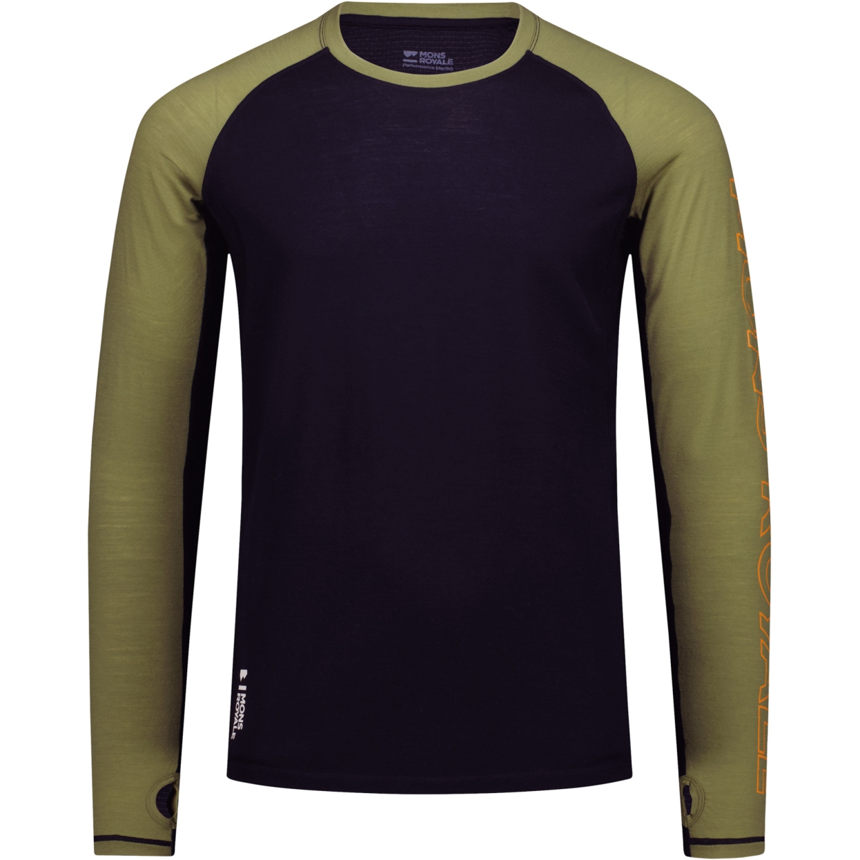 Bild von Mons Royale Temple Merino Air-Con Langarmshirt Herren - fern / schwarz