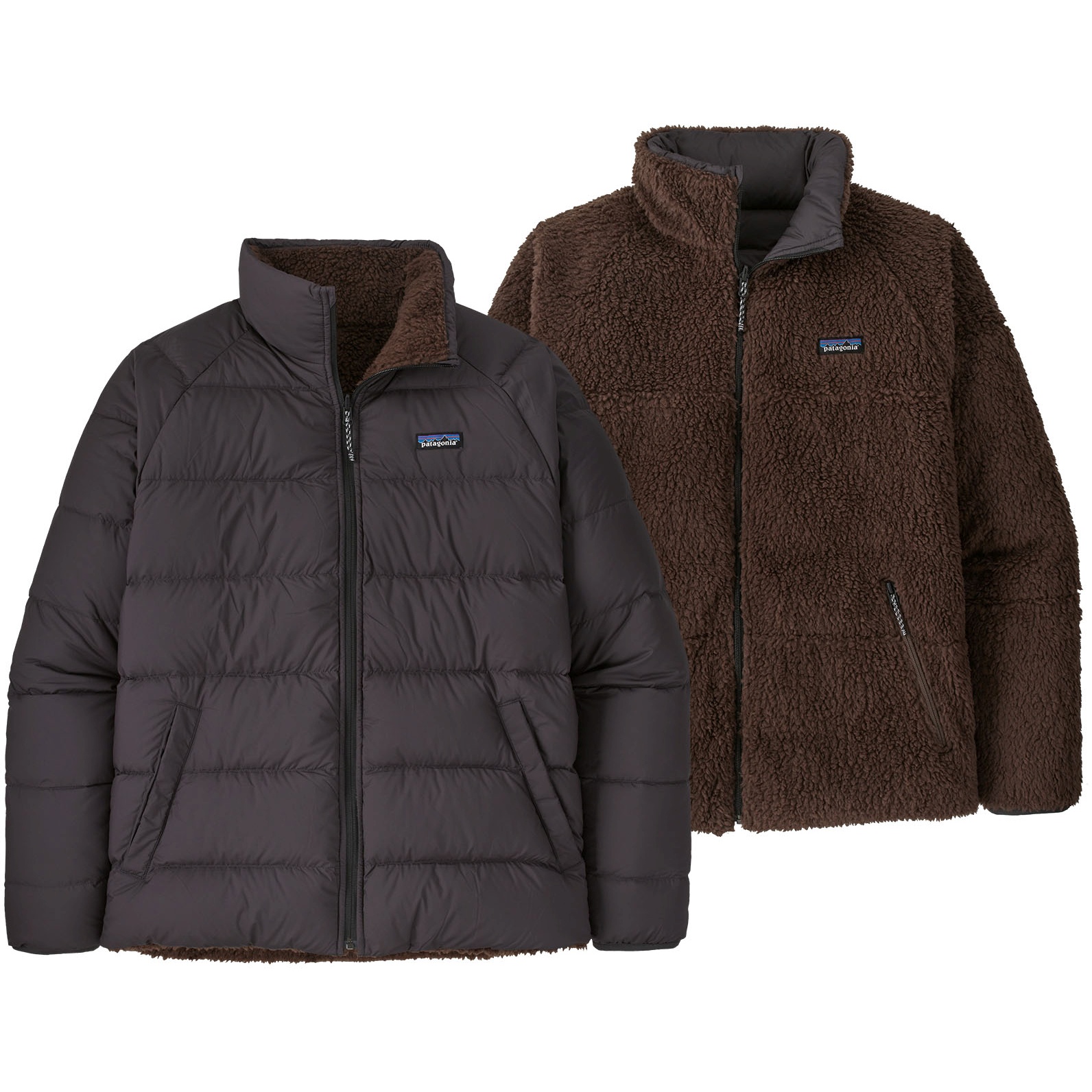 Picture of Patagonia Men&#039;s Reversible Silent Down Jacket - Ink Black