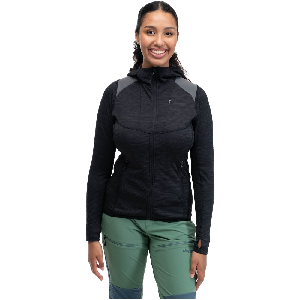 Produktbild von Bergans Rabot Active Mid Kapuzenjacke Damen - schwarz