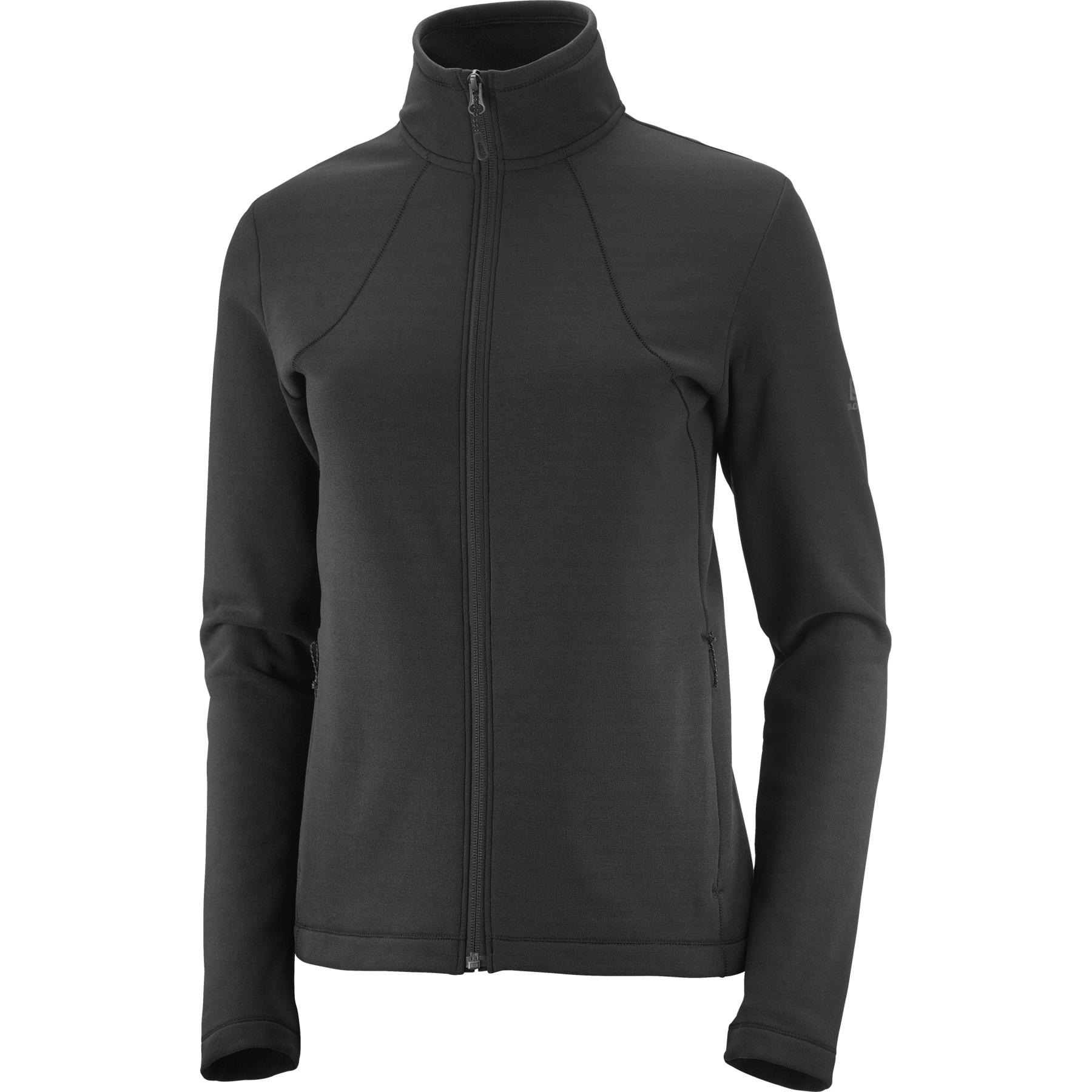 Picture of Salomon Sntial Warm Full-Zip Fleece Jacket Women - black