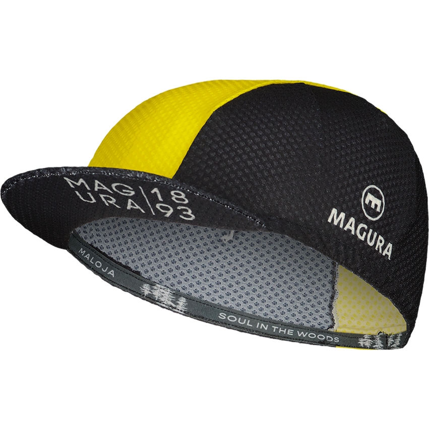 Picture of Magura MTNS Retro Bike Cap by Maloja - black/white/neon yellow