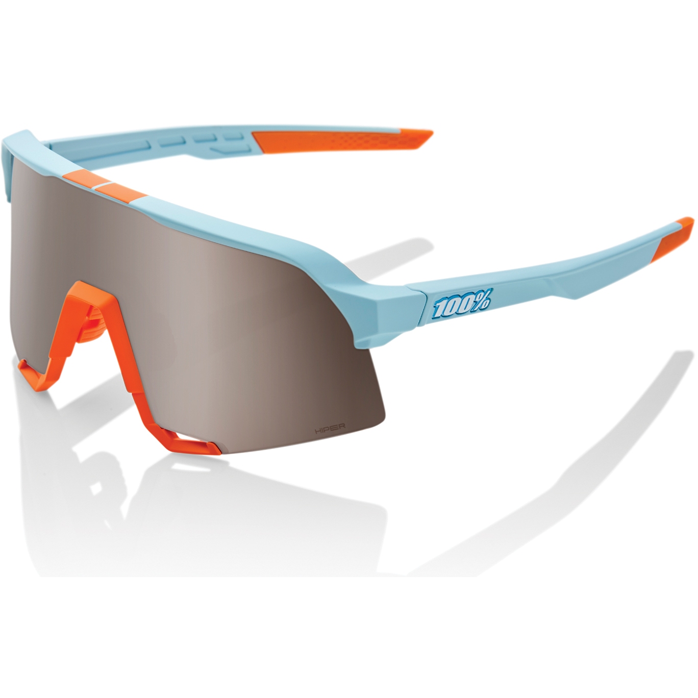 Image de 100% Lunettes - S3 - HiPER Mirror Lens - Soft Tact Two Tone / Silver + Clear