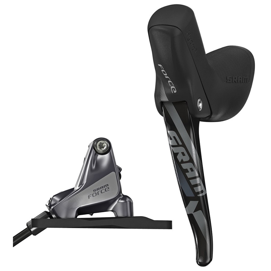 Picture of SRAM Force 1 / CX1 Hydraulic Brake Lever + Hydraulic Disc Brake - Flat Mount - left | front - black