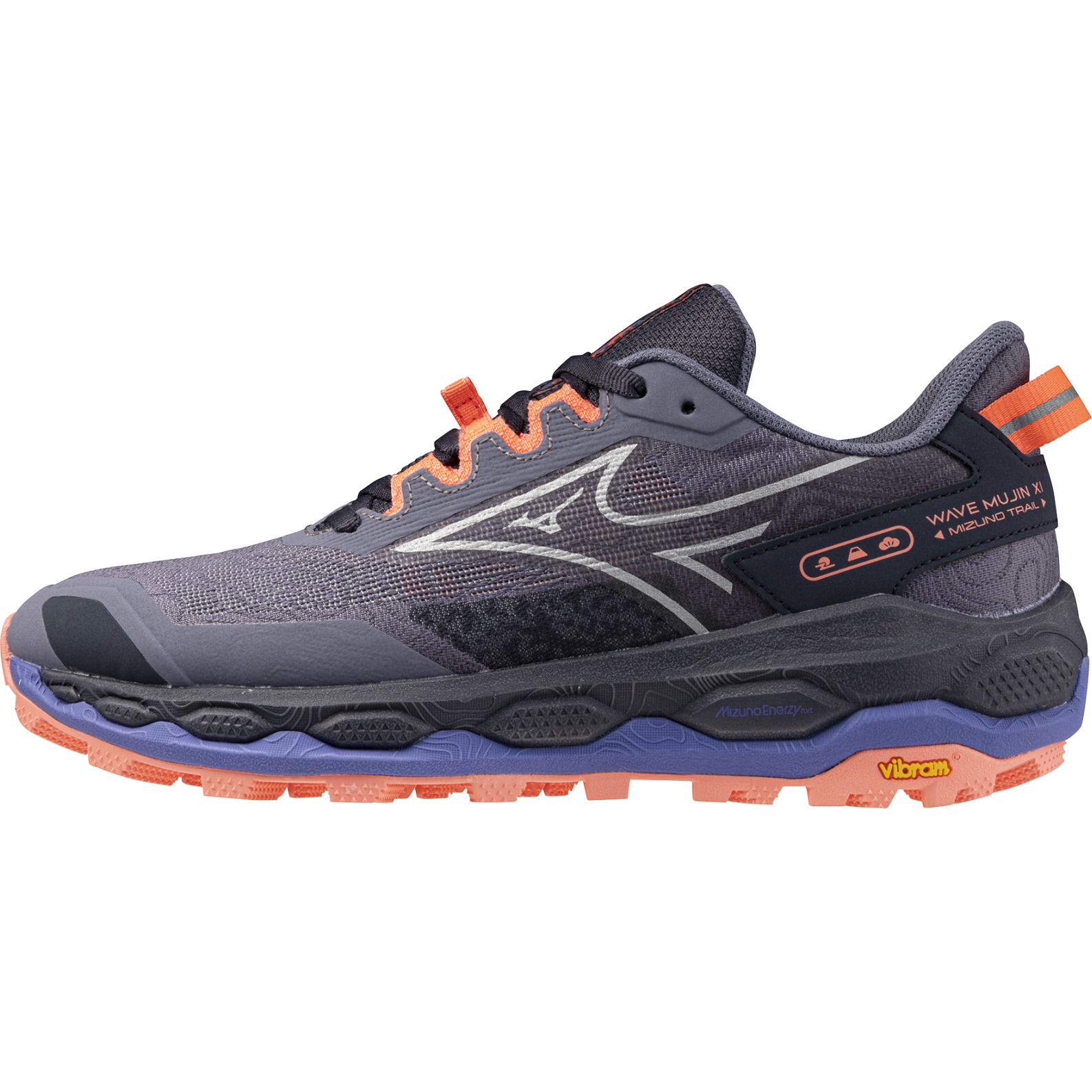 Produktbild von Mizuno Wave Mujin 11 Trailrunning-Schuhe Damen - Blue Granite/Silver/Striking Coral