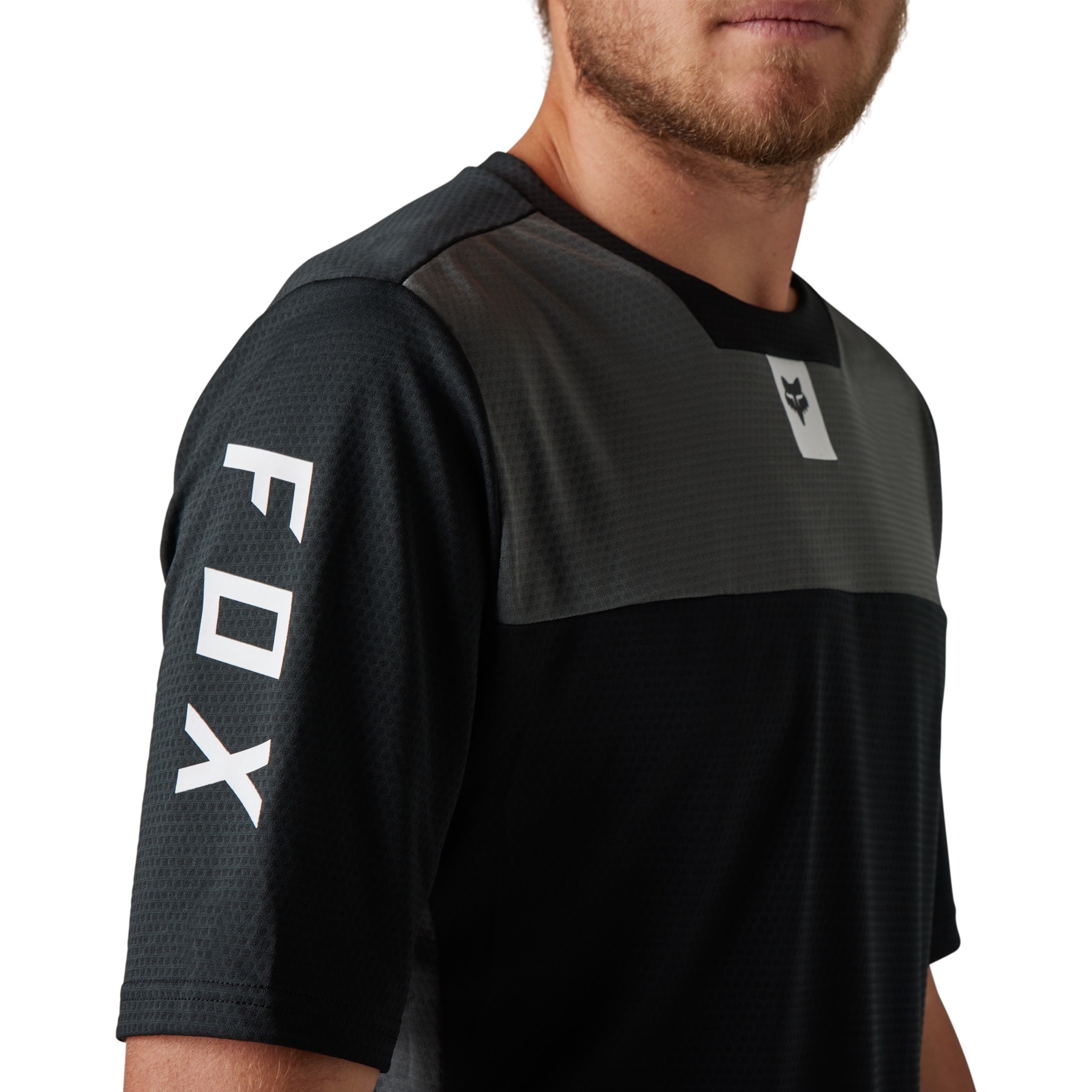 Fox mtb jersey sales black