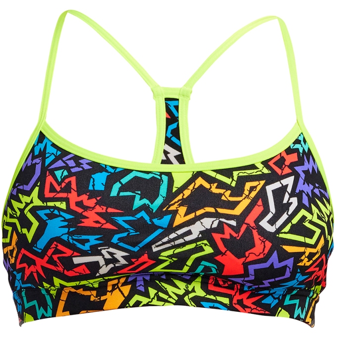 Funkita Swim Crop Bikini Top Rock Star