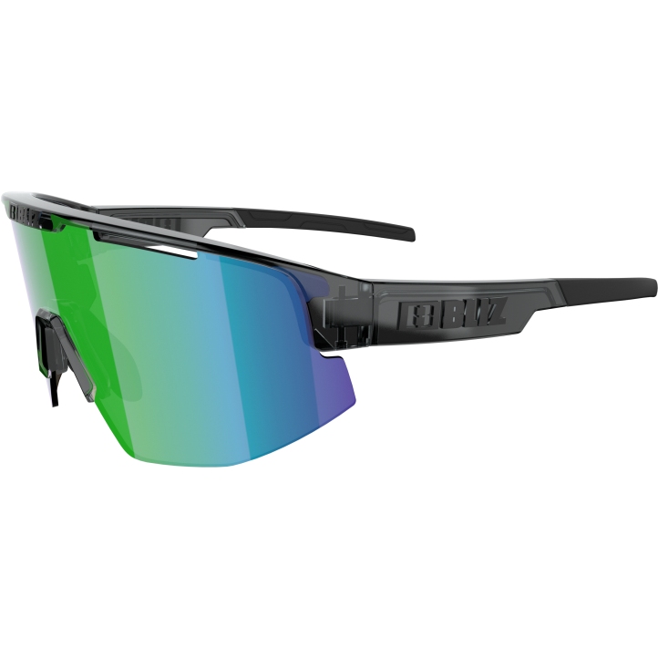Bliz Matrix Glasses - Crystal Black / Brown with Green Multi