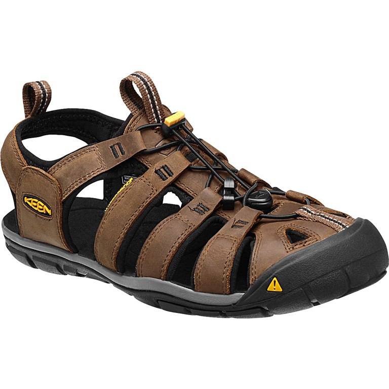 Picture of KEEN Clearwater Leather CNX Mens Sandal - Dark Earth/Black