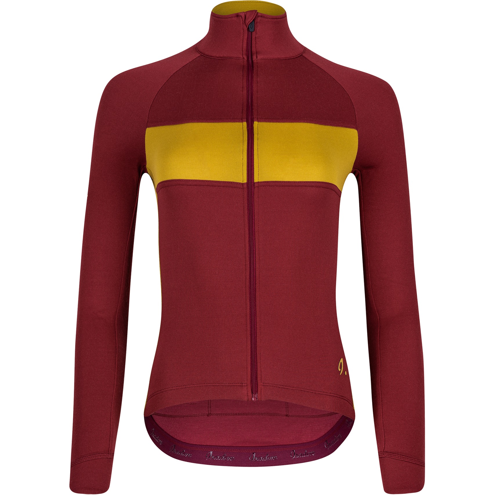 Picture of Isadore Women&#039;s Dolomiti Adventure Long Sleeve Jersey - Ruby Wine/Yellow