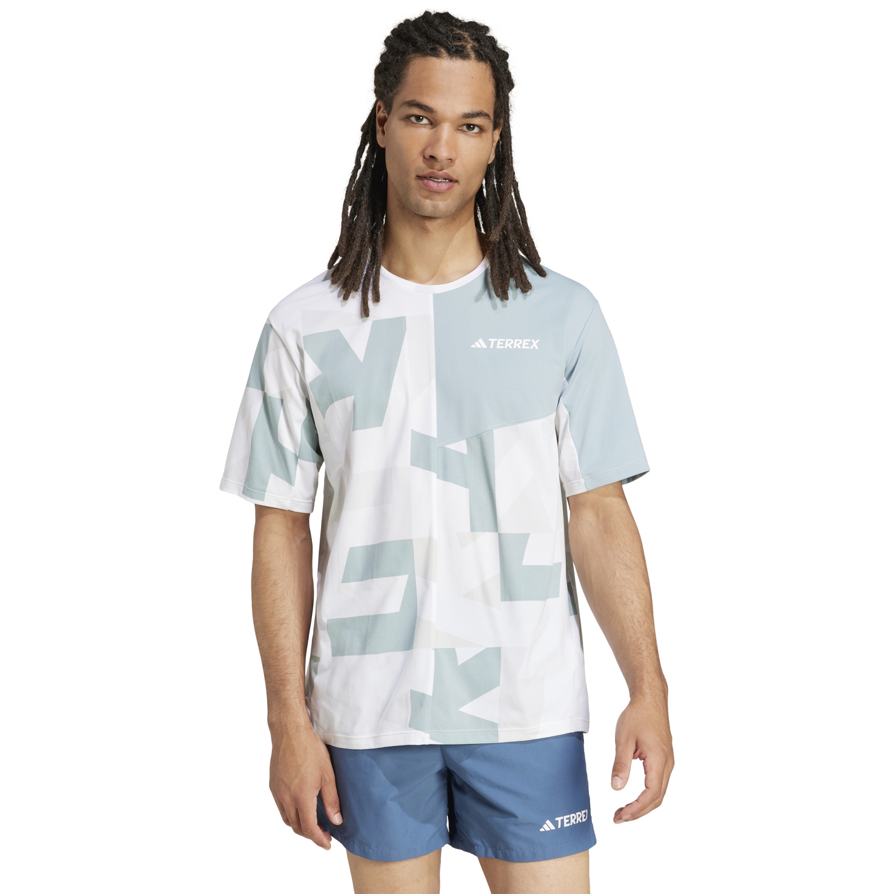 Produktbild von adidas TERREX Allover Multi T-Shirt Herren - white/magic grey JF4190