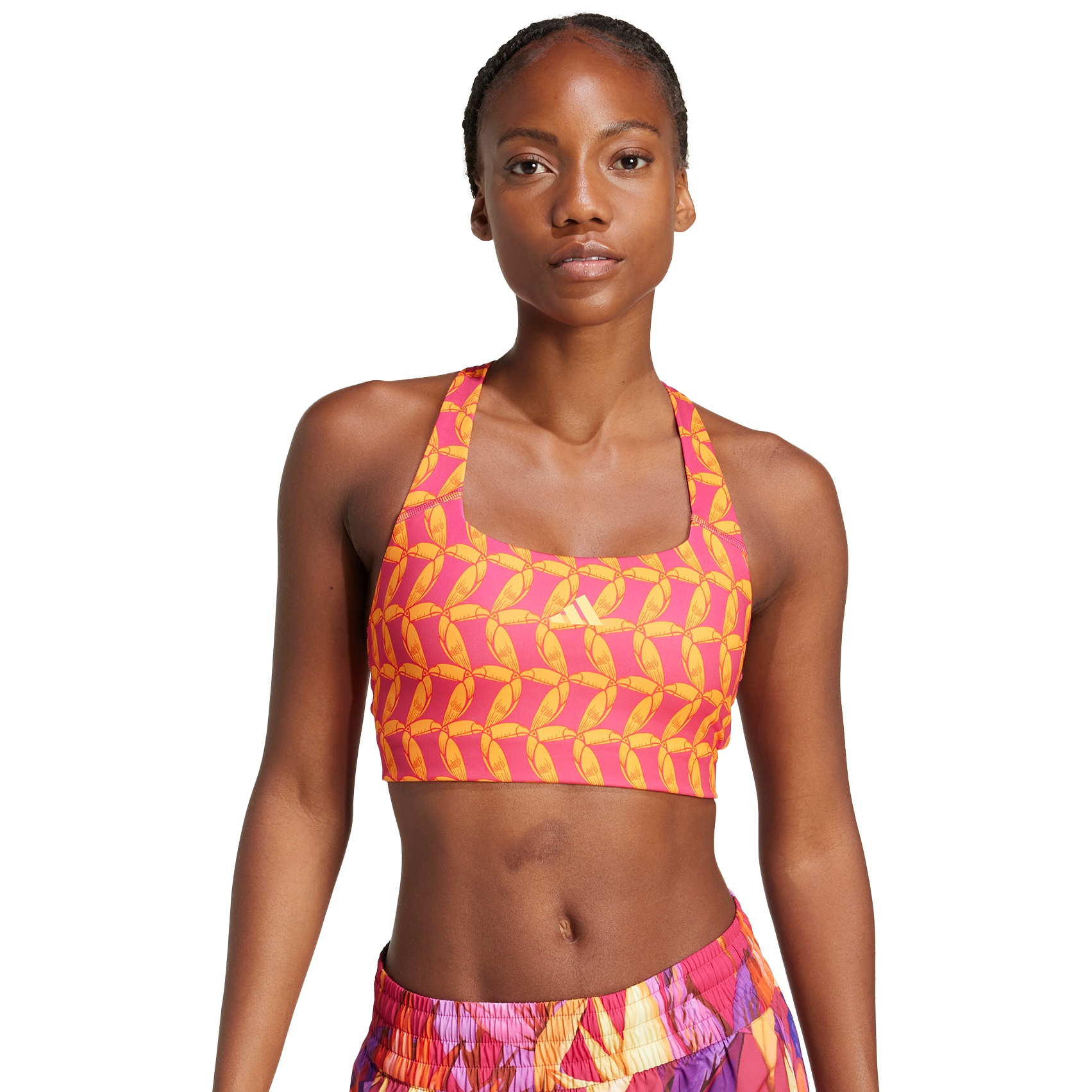 Productfoto van adidas Farm Sport Beha Dames - Cup size C/D - bright orange/bold pink/semi spark JD6309