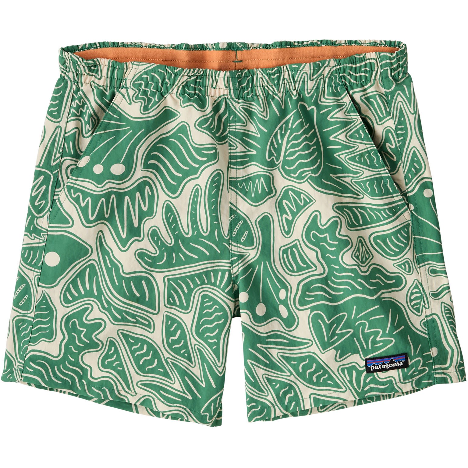 Produktbild von Patagonia Baggies 5&quot; Shorts Damen - Bees and Flowers: Heartleaf Green