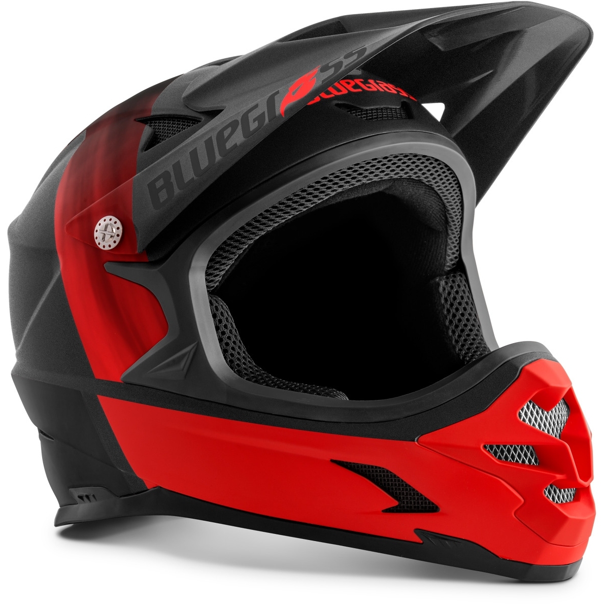 Picture of Bluegrass Intox Fullface Bike Helmet - black red / matt
