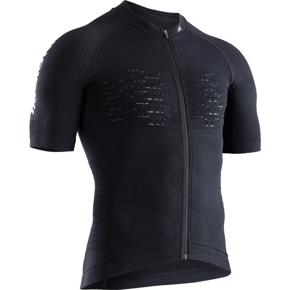 Picture of X-Bionic Effektor 4.0 Bike Full Zip Short Sleeves Shirt for Men - opal black/arctic white