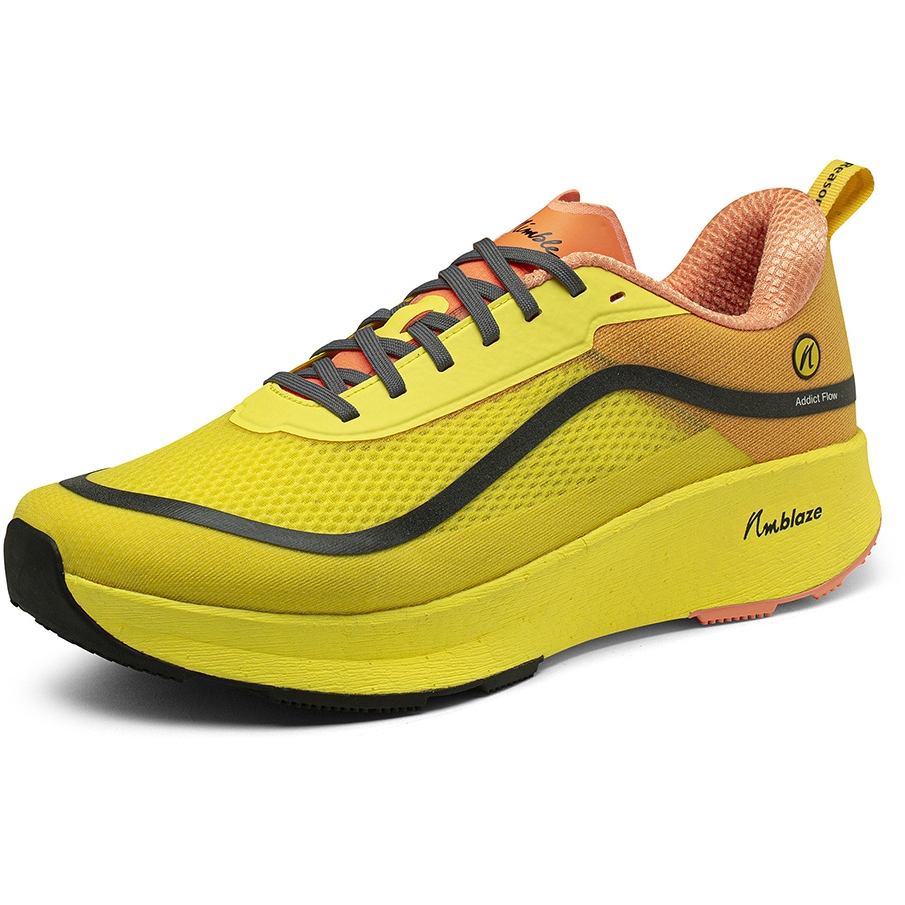 Joe Nimble Chaussures Running Homme Addict Flow Jaune-Orange