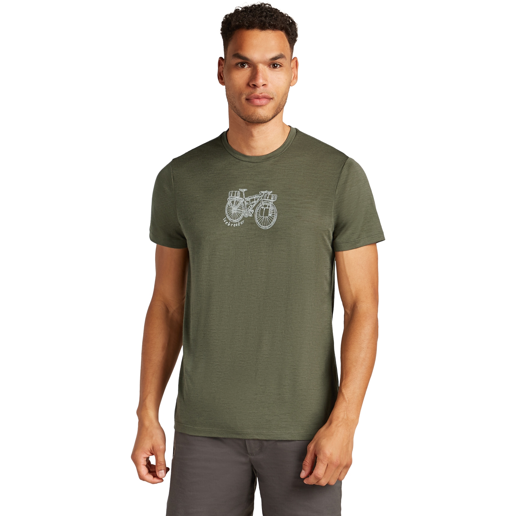 Foto de Icebreaker Camiseta Hombre - Merino 150 Tech Lite Adventure Ride - Loden