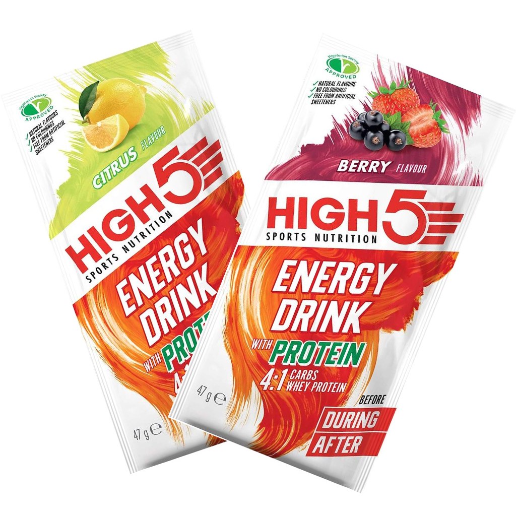 Produktbild von High5 Energy Drink with Protein - Kohlenhydrat-Eiweiß-Getränkepulver - 47g
