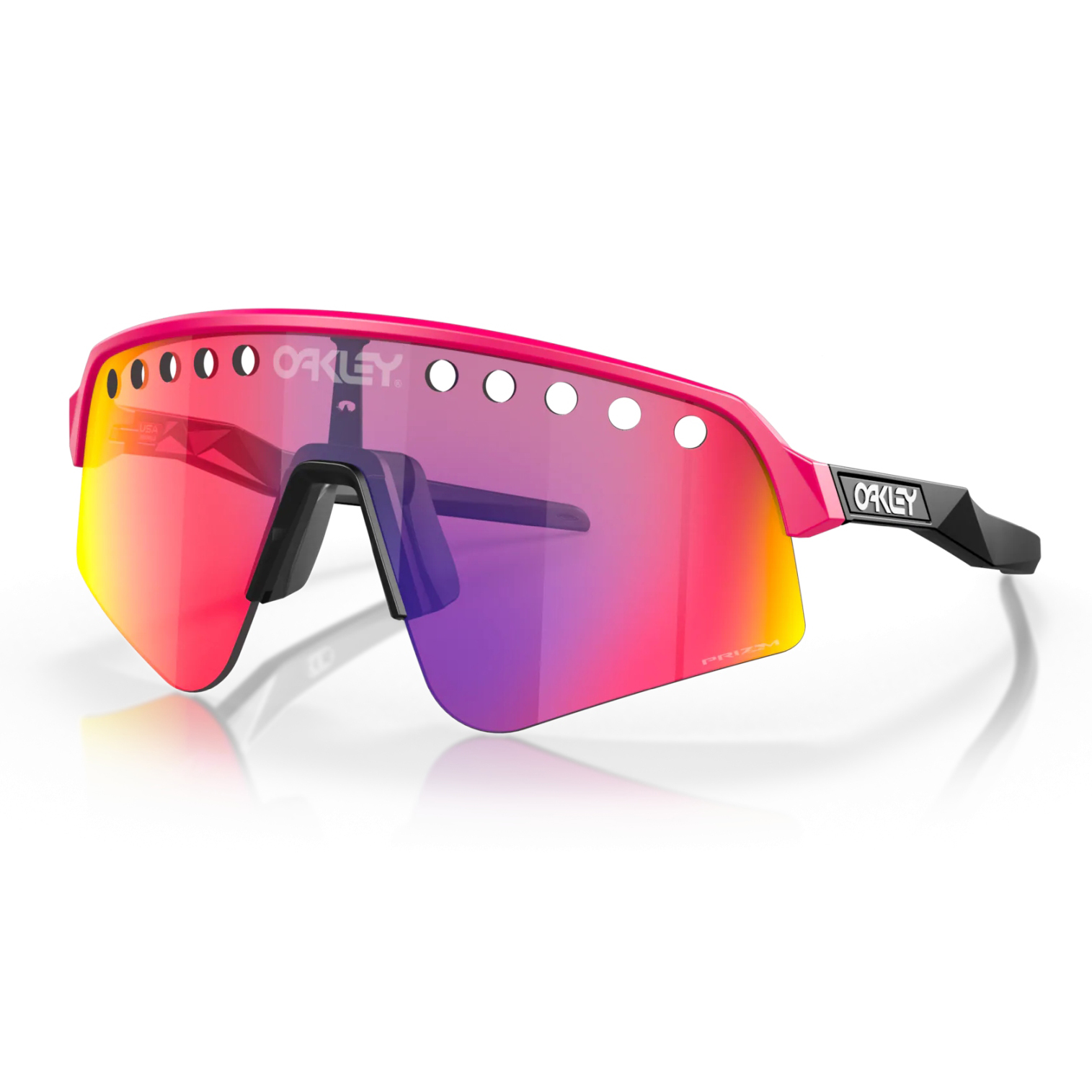 Picture of Oakley Sutro Lite Sweep Glasses - Pink/Prizm Road (Vented) - OO9465-0739