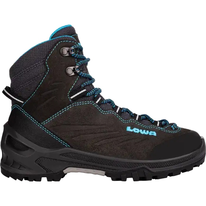 Picture of LOWA Cadin GTX Mid Junior Shoes Kids - anthracite/turquoise (Size 36-39)