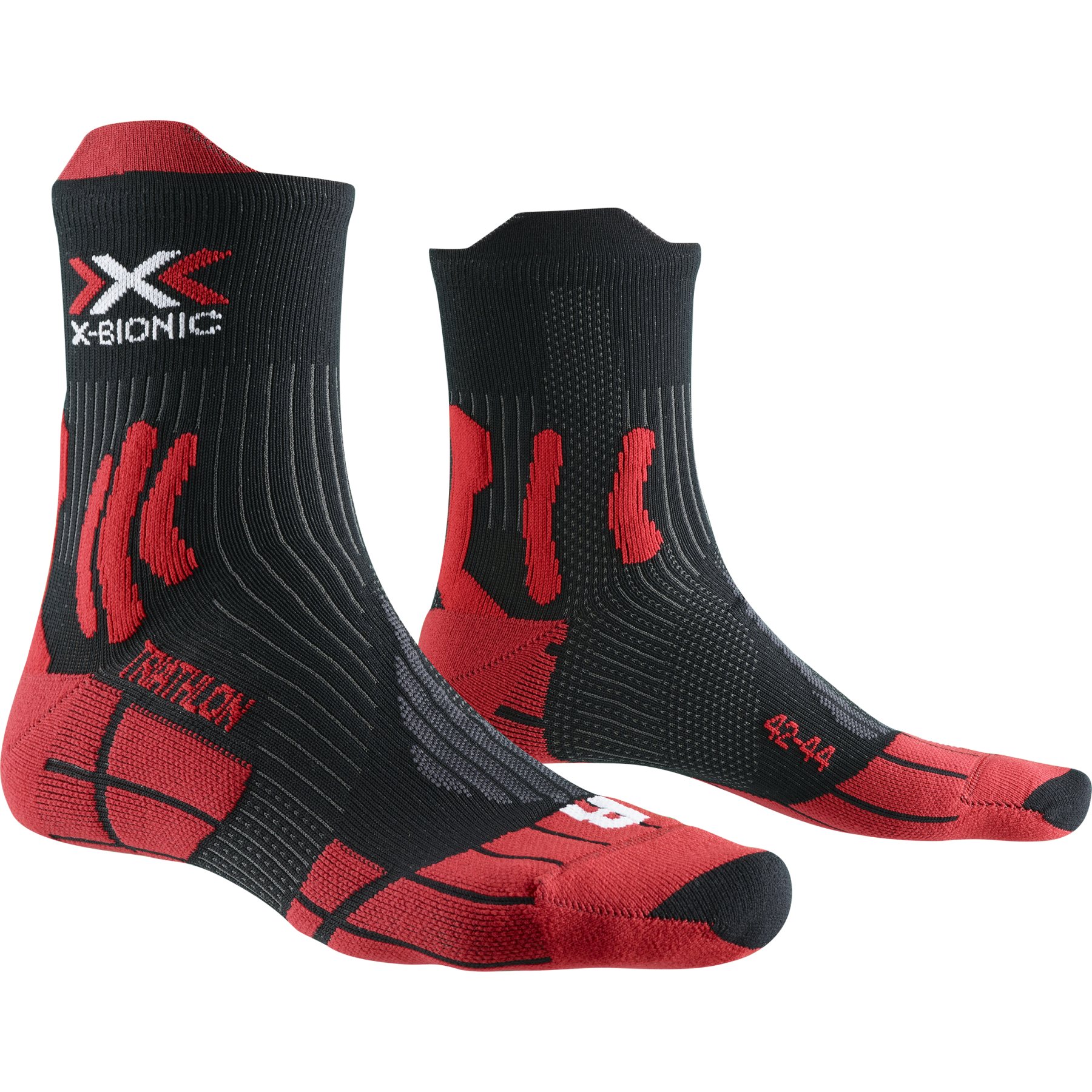 Image de X-Bionic Dragonfly 5G Triathlon Chaussettes 4.0 - rouge/noir