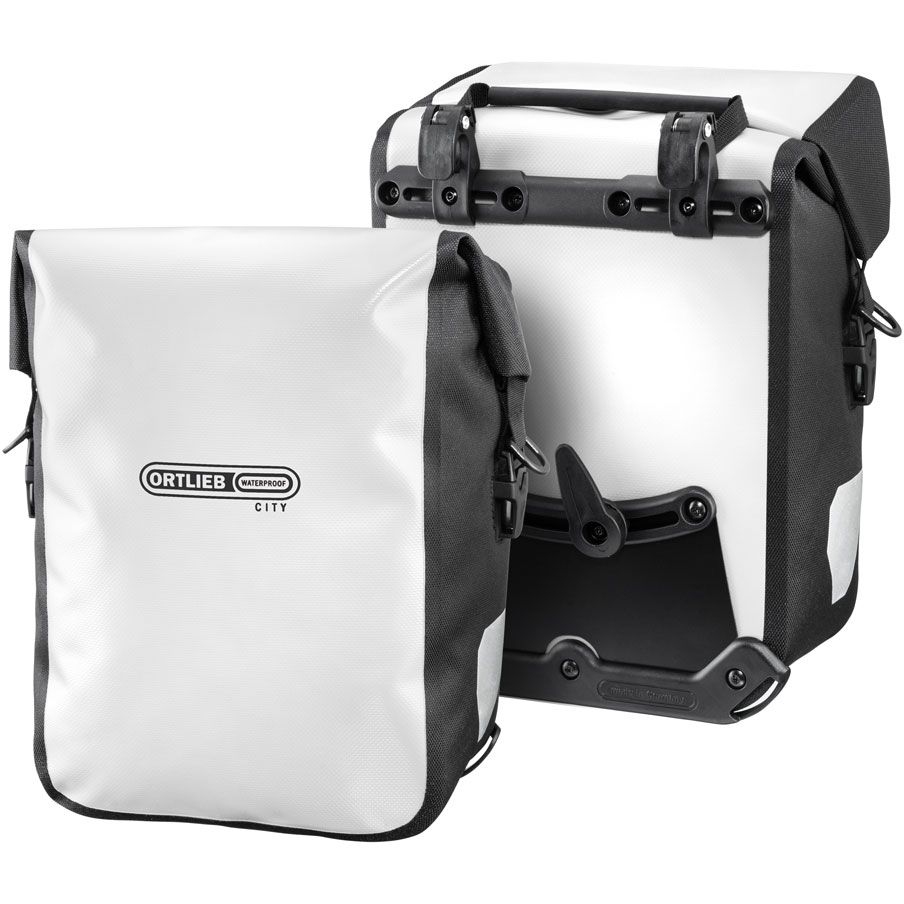 Produktbild von ORTLIEB Sport-Roller City - QL1 Fahrradtasche (Paar) - 2x12.5L - weiß-schwarz