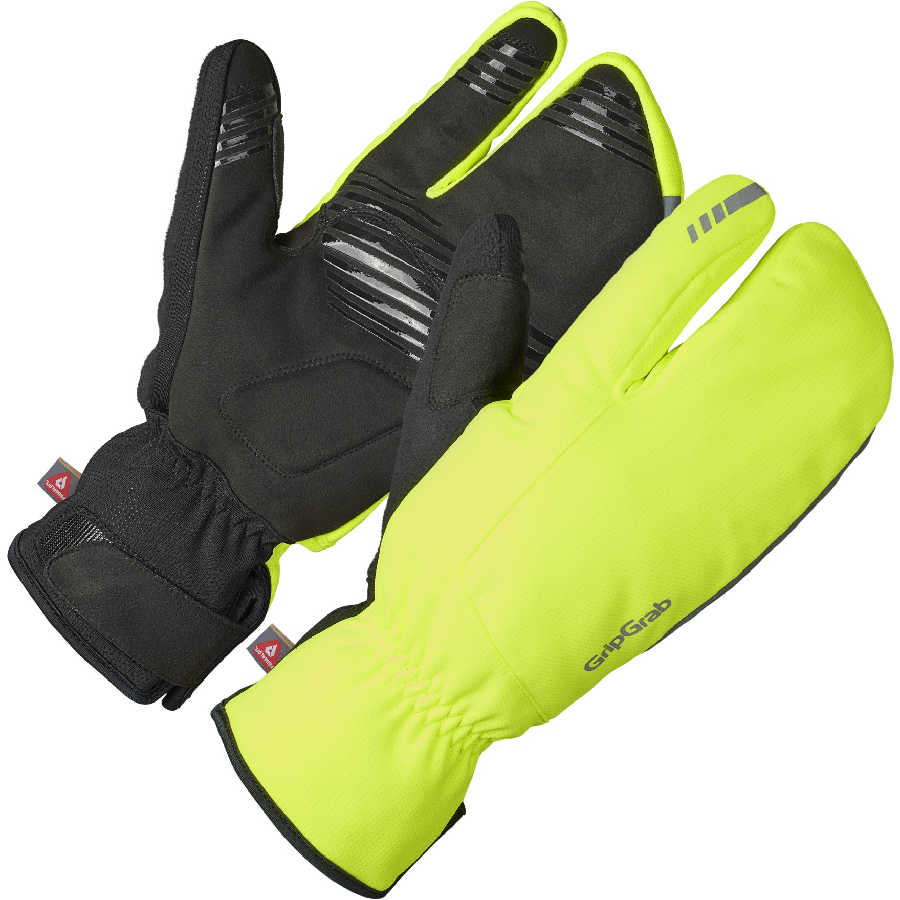 Picture of GripGrab Nordic 2 Windproof Deep Winter Lobster Gloves - yellow hi-vis