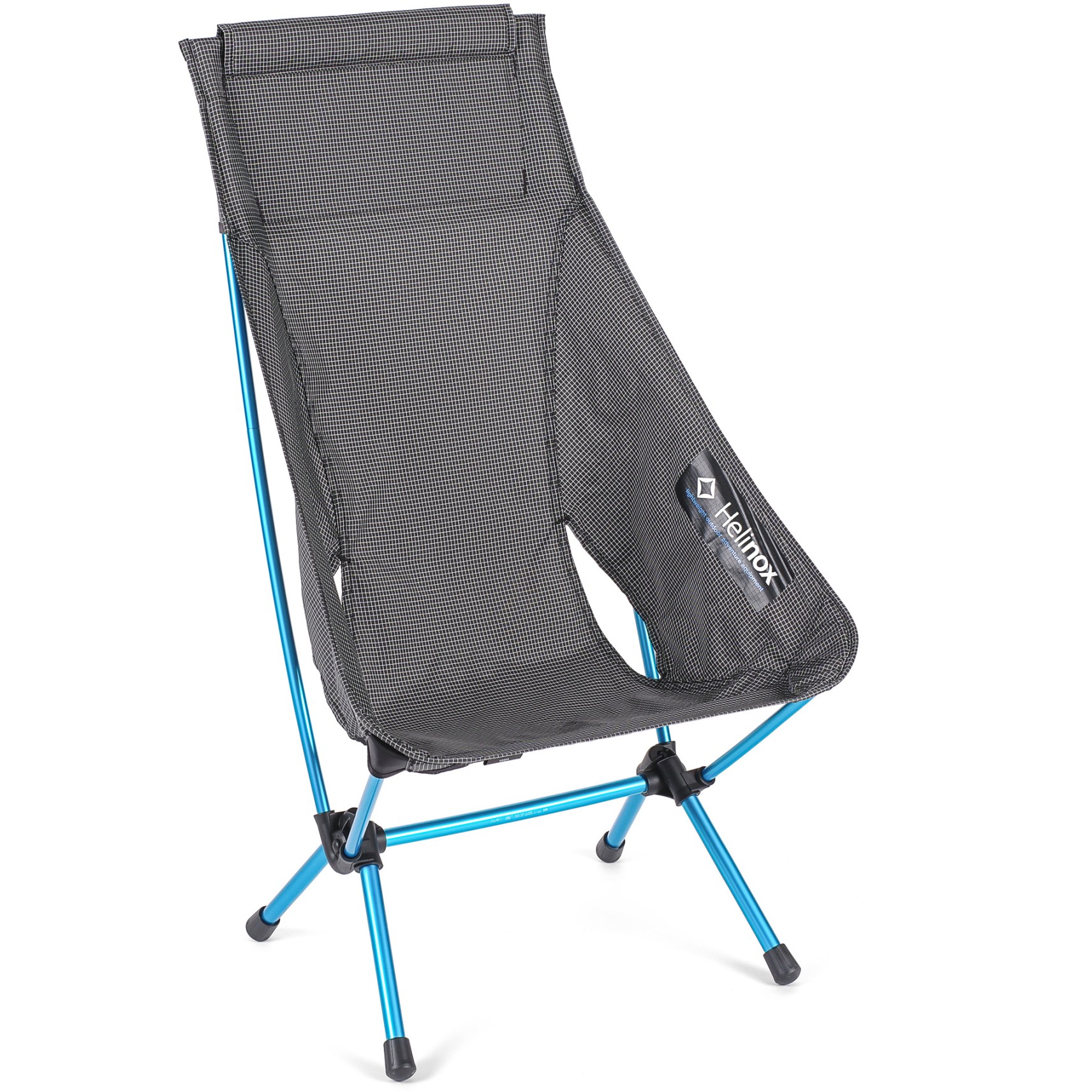 Photo produit de Helinox Chaise de Camping - Chair Zero High Back - noir - cyan blue
