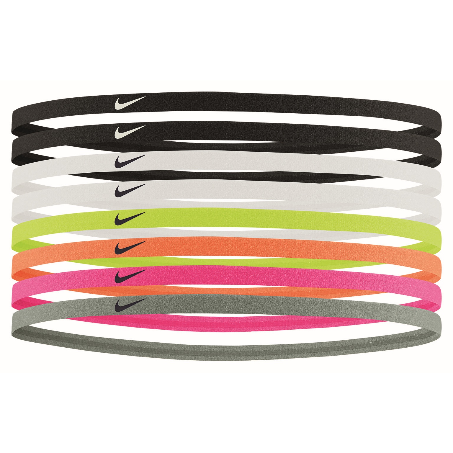 Produktbild von Nike Skinny Stirnbänder (8er-Pack) - schwarz/schwarz/weiß 909