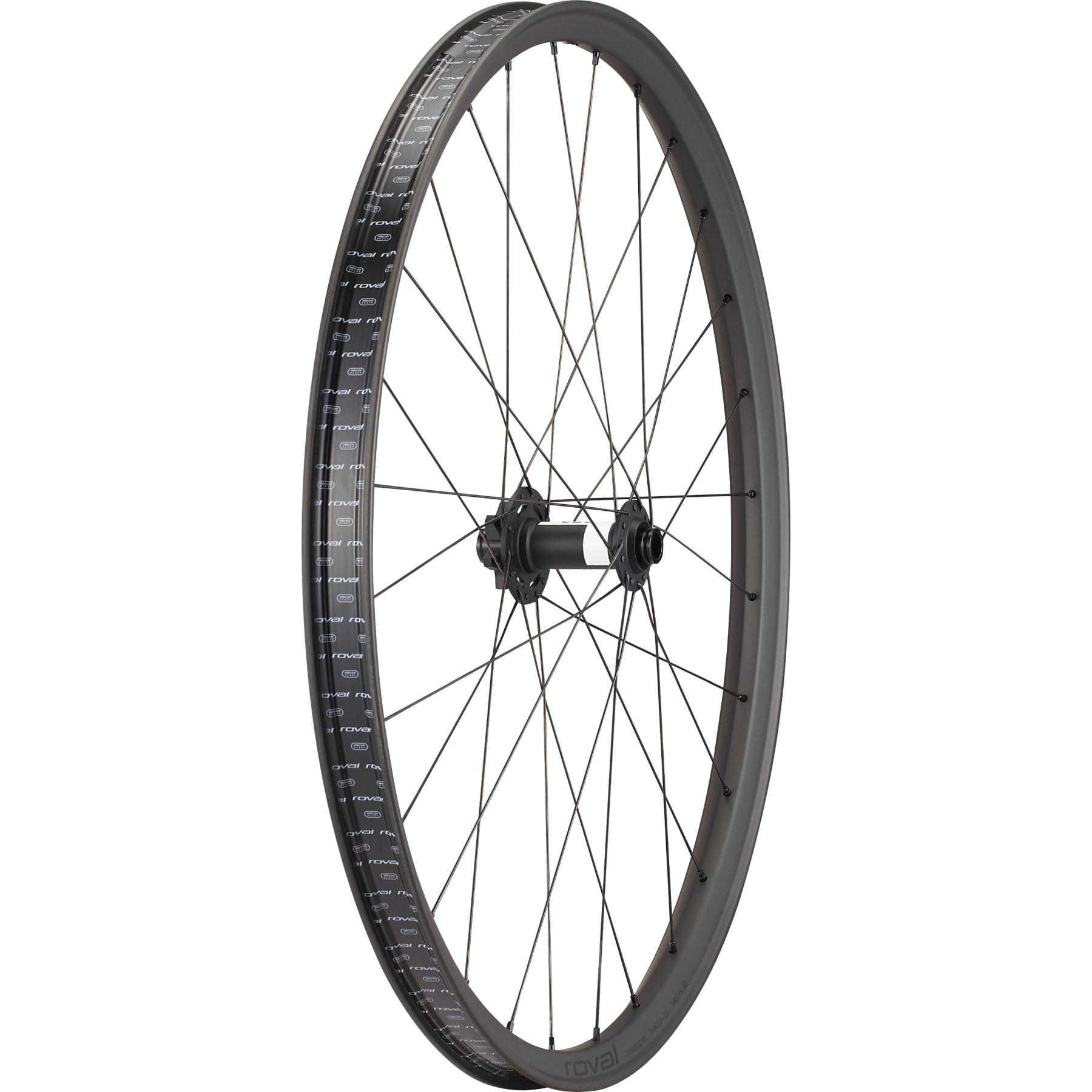 Picture of Specialized Roval Traverse HD 350 Carbon Front Wheel - 29&quot; | 6-Bolt | 15x110mm - Carbon/Black
