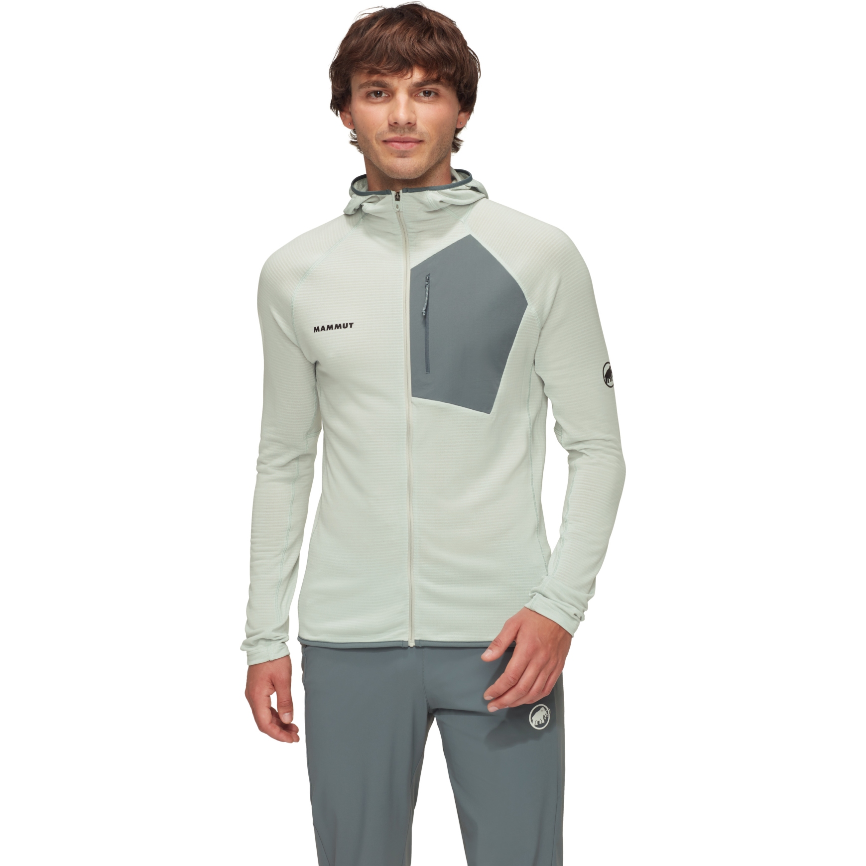 Produktbild von Mammut Aenergy Light Midlayer Jacke mit Kapuze Herren - silver sage-strata