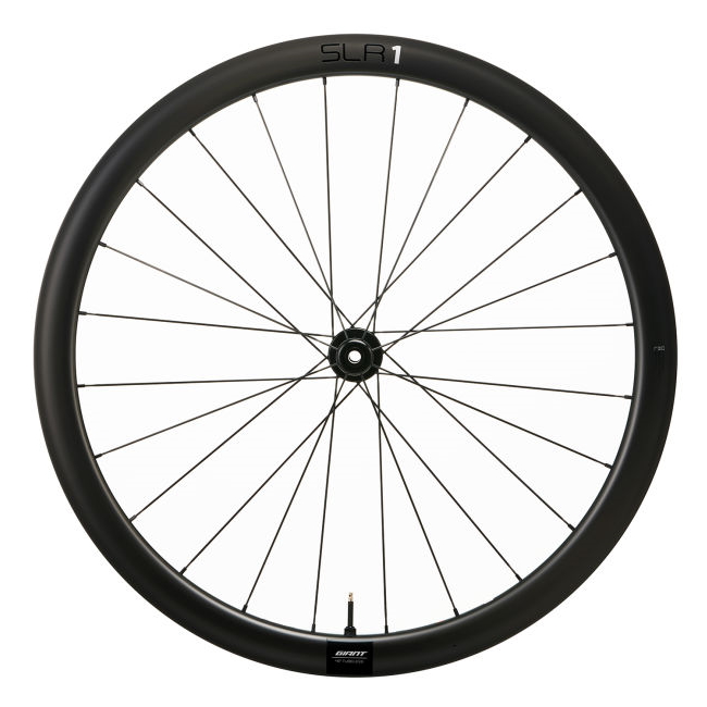Image of Giant SLR 1 Tubeless Carbon Disc 42 Front Wheel | Clincher | Centerlock - 12x100 mm - black